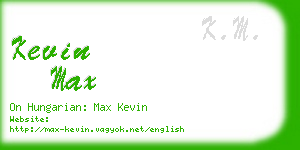 kevin max business card